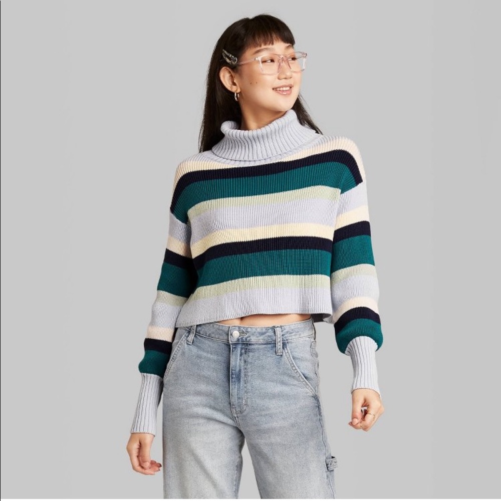 Turtleneck Cropped Sweater